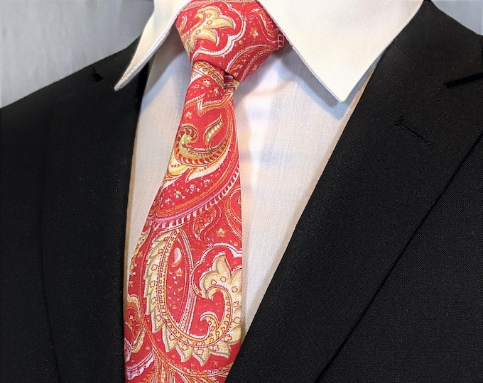 Paisley Necktie – Mens Paisley Tie available as a Extra Long Tie