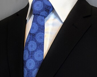 Neckties – Mens Blue Wedding Necktie, Available as a Skinny Tie and a Extra Long Tie