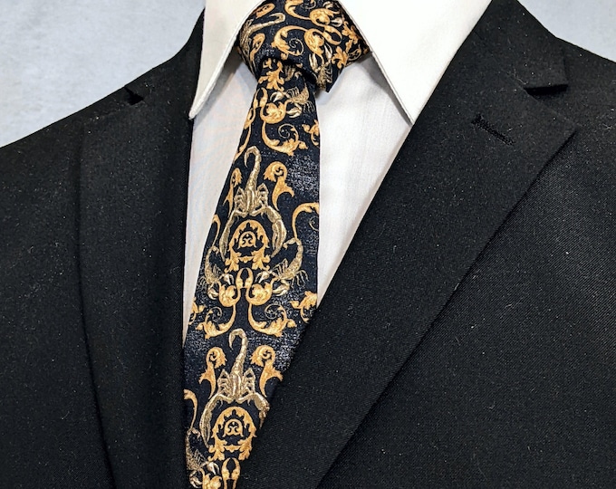 Scorpion Necktie – Black Tie with Scorpions