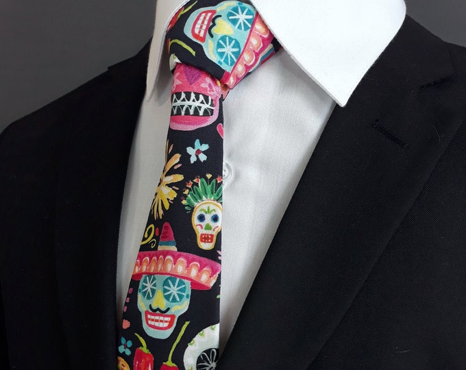 Colorful Skull Ties – Day of the Dead Neck Ties