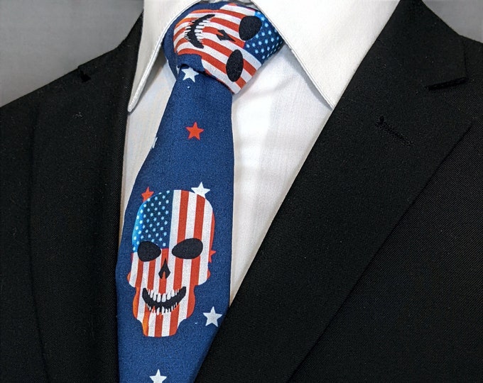 4th of July Skull Necktie