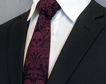 Skull Print Men's Neck Ties Polyester Printed Pattern Casual Suit Necks Wear New