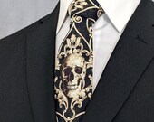 Beige Skull Necktie