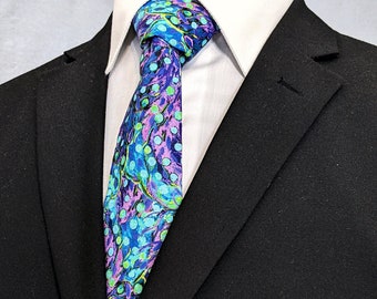 Abstract Peacock Necktie