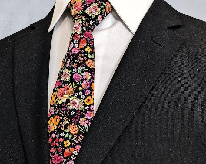 Mens Floral Necktie
