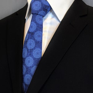 Neckties – Mens Blue Wedding Necktie, Available as a Skinny Tie and a Extra Long Tie