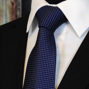 Navy Neck Tie – Mens Navy Blue Tie 100%