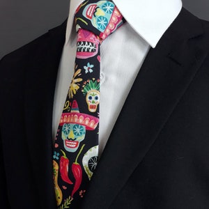 Colorful Skull Ties – Day of the Dead Neck Ties