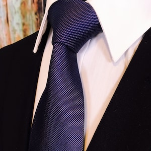 Groomsmen Ties Navy Blue Silk Necktie - Etsy