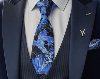Koi Fish Necktie – Japanese Koi Tie Metallic