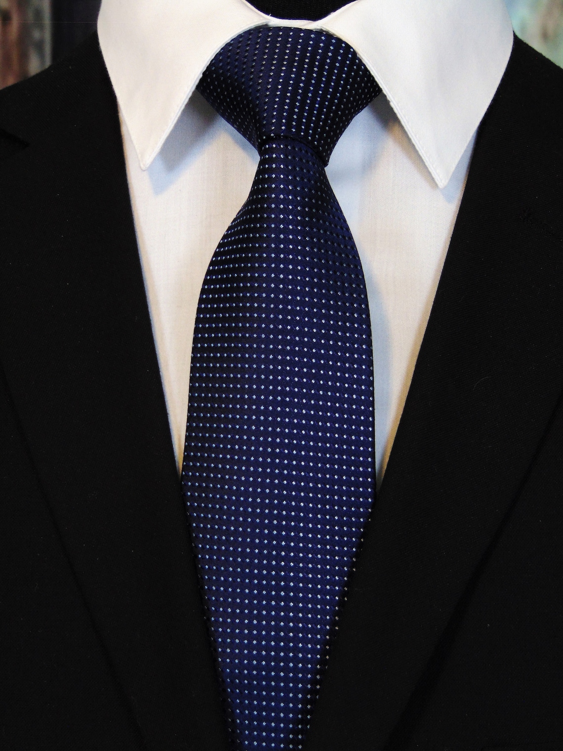 Navy Neck Tie Mens Navy Blue Tie 100 Etsy