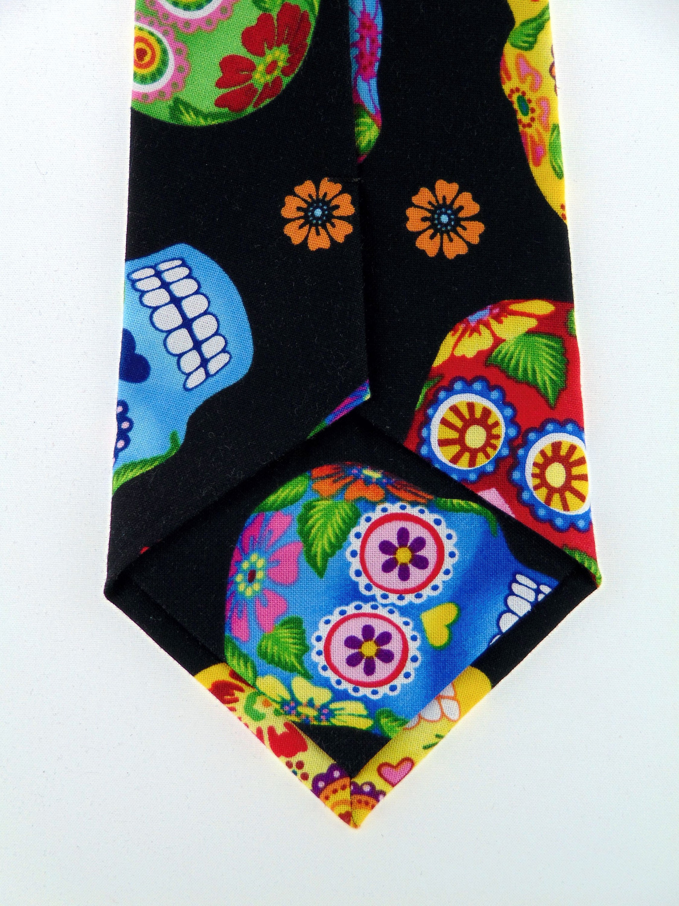 Ties for Halloween – Gift for Men / Sugar Skull Neck Tie for Halloween ...