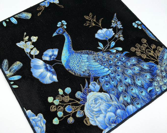 Stylish Peacock Pocket Square | Handcrafted Men's Accessory
