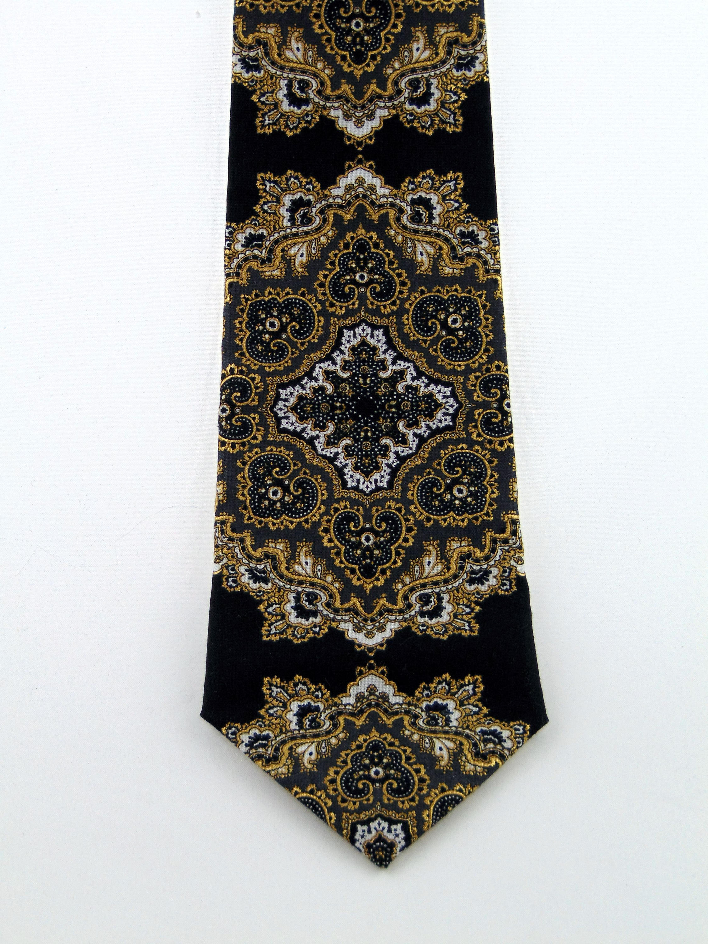 Black Necktie, Black Tie, Mens Necktie, Mens Tie, Gold Necktie, Gold ...