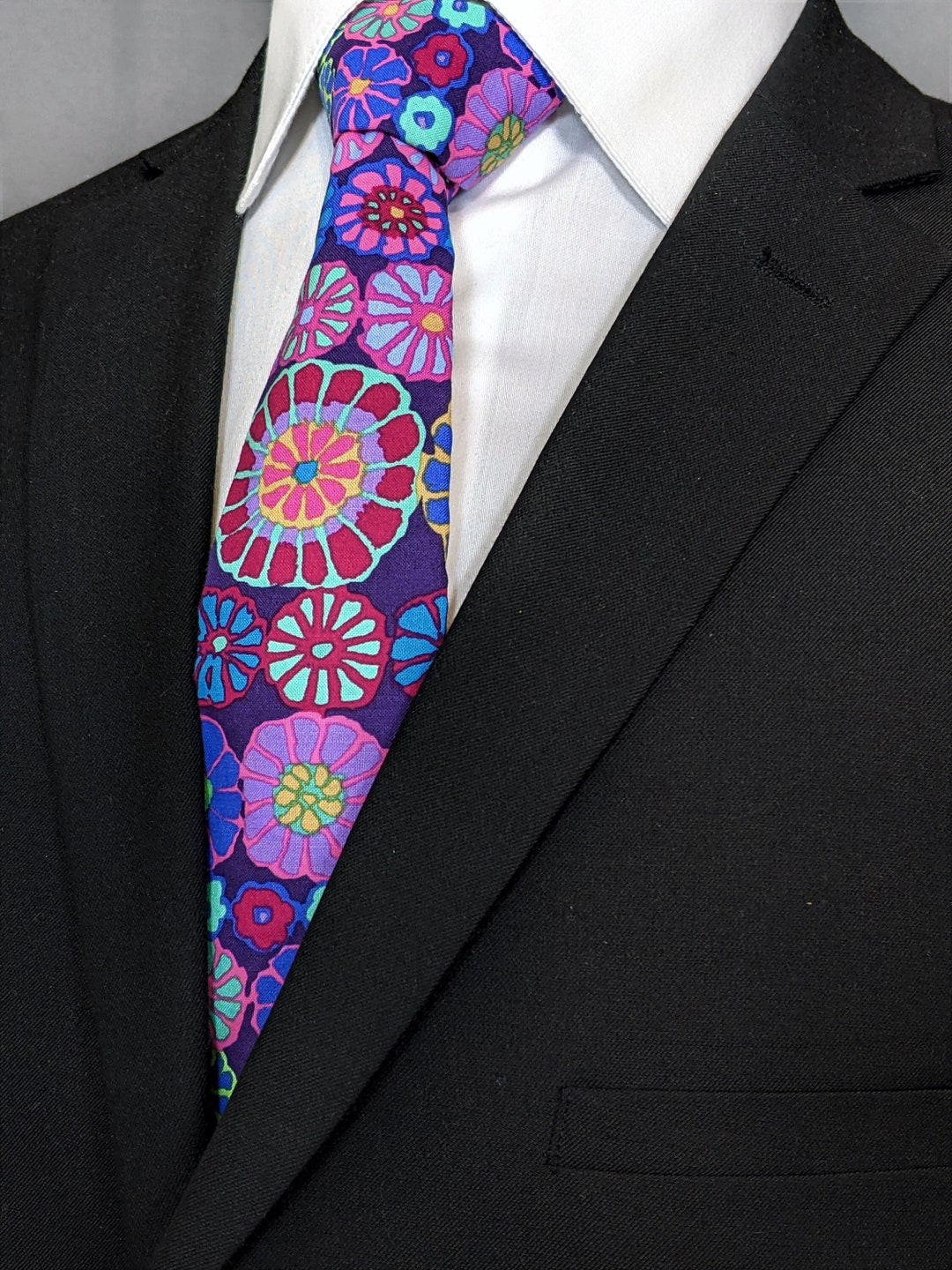 mens floral necktie