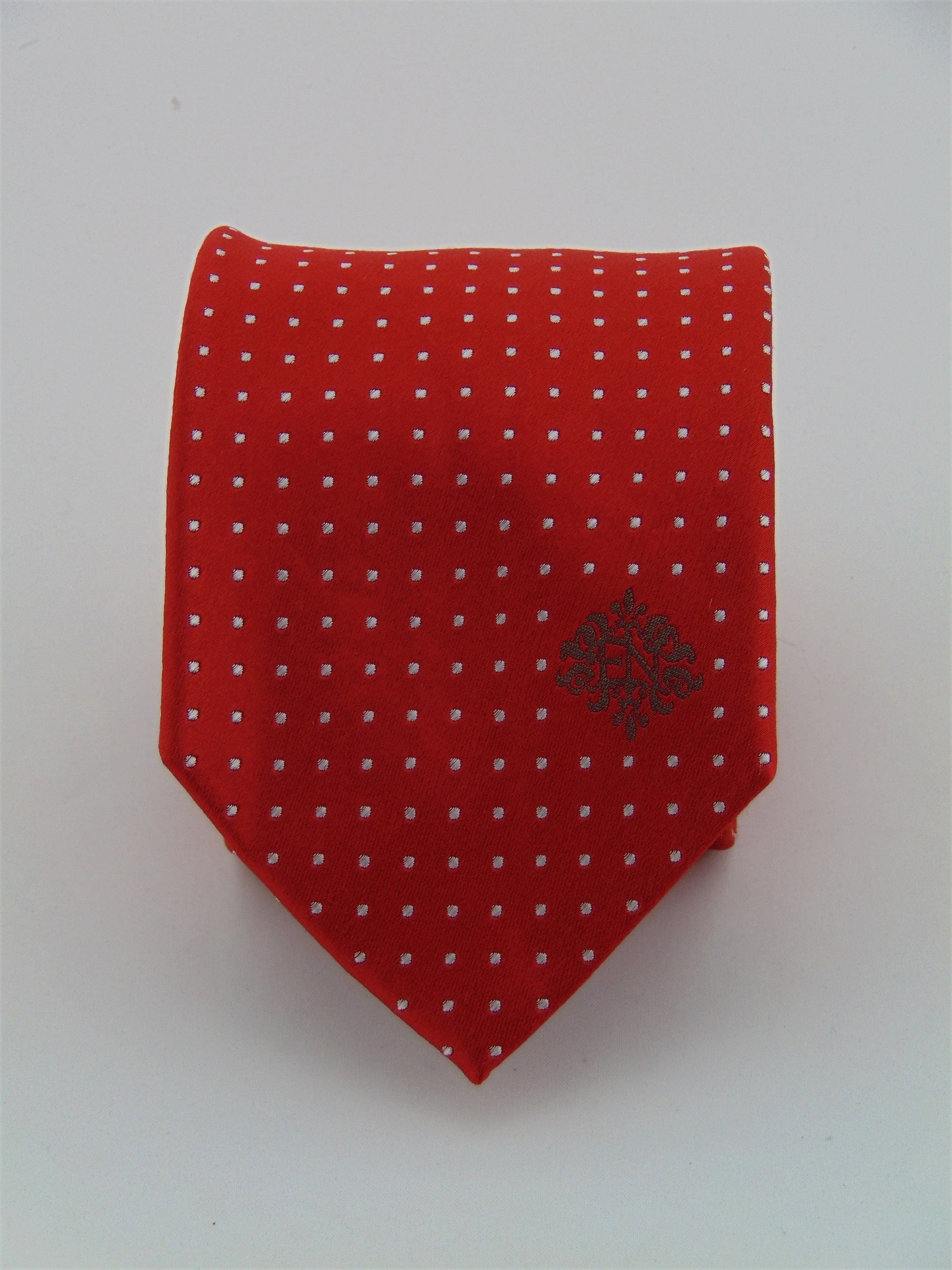 Wedding Tie for Dad – Mens Wedding Necktie Red and White