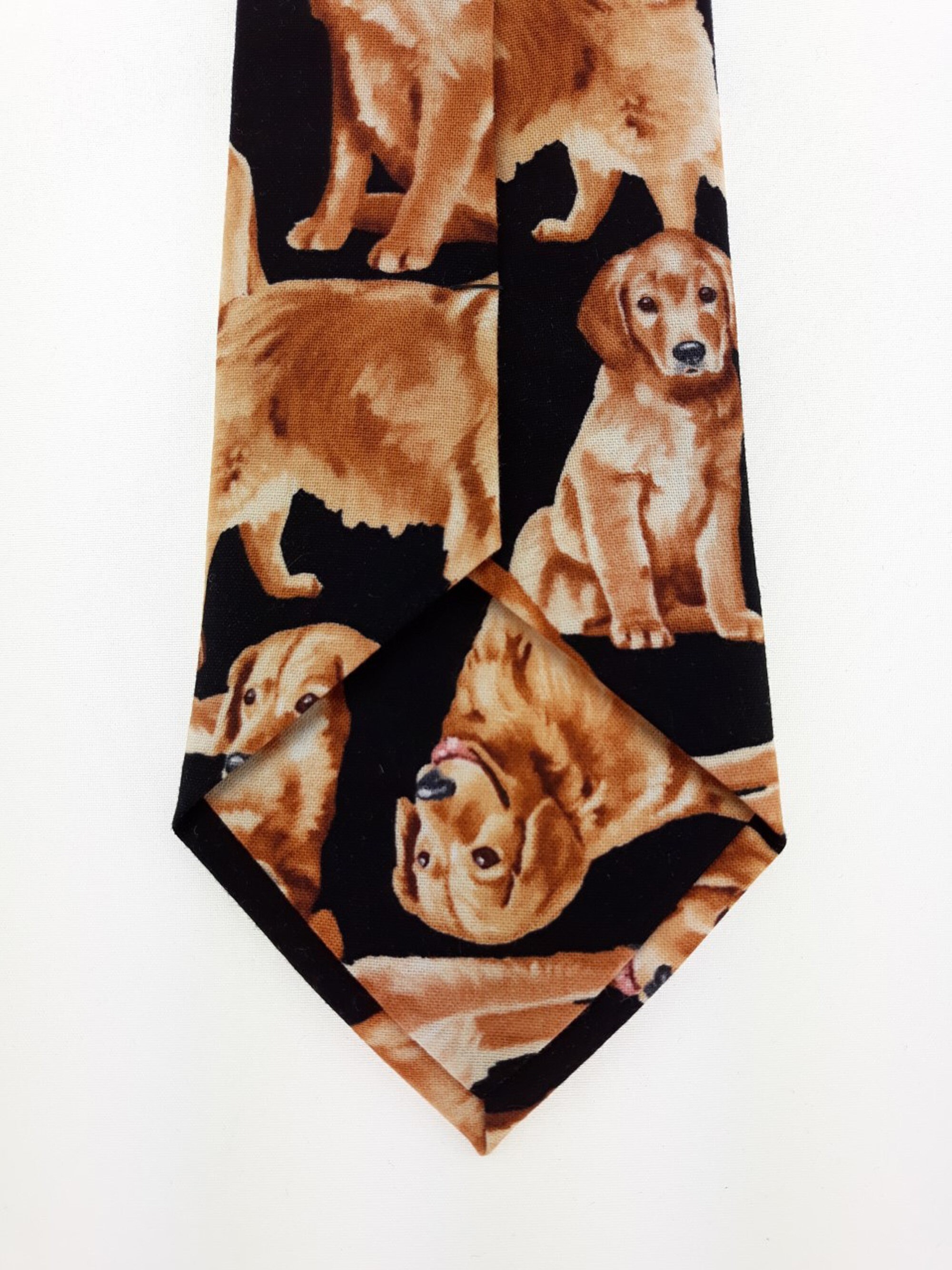 Golden Retriever Mens Golden Retriver Necktie