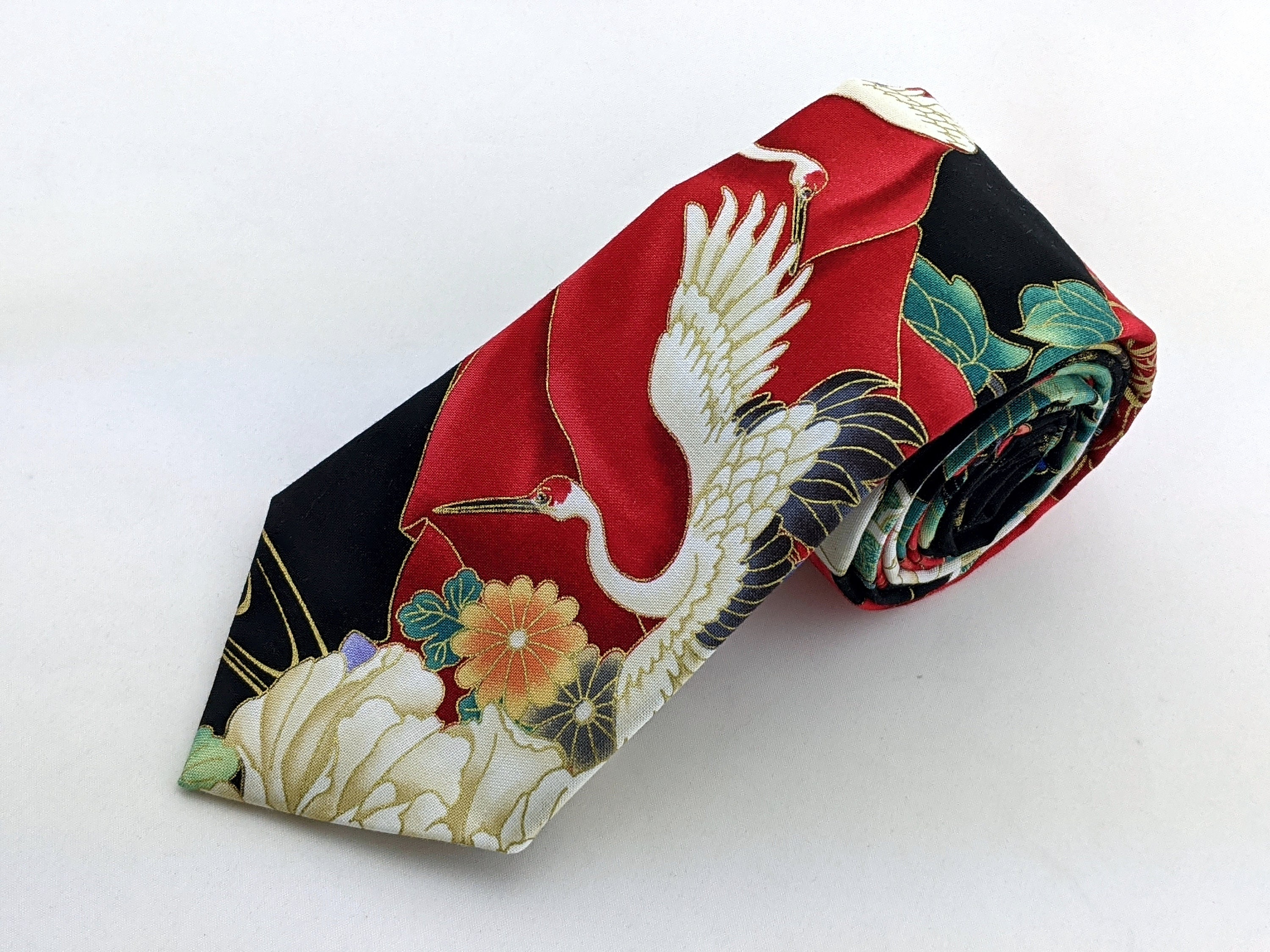 Geisha Necktie Japanese Style Tie with Geisha