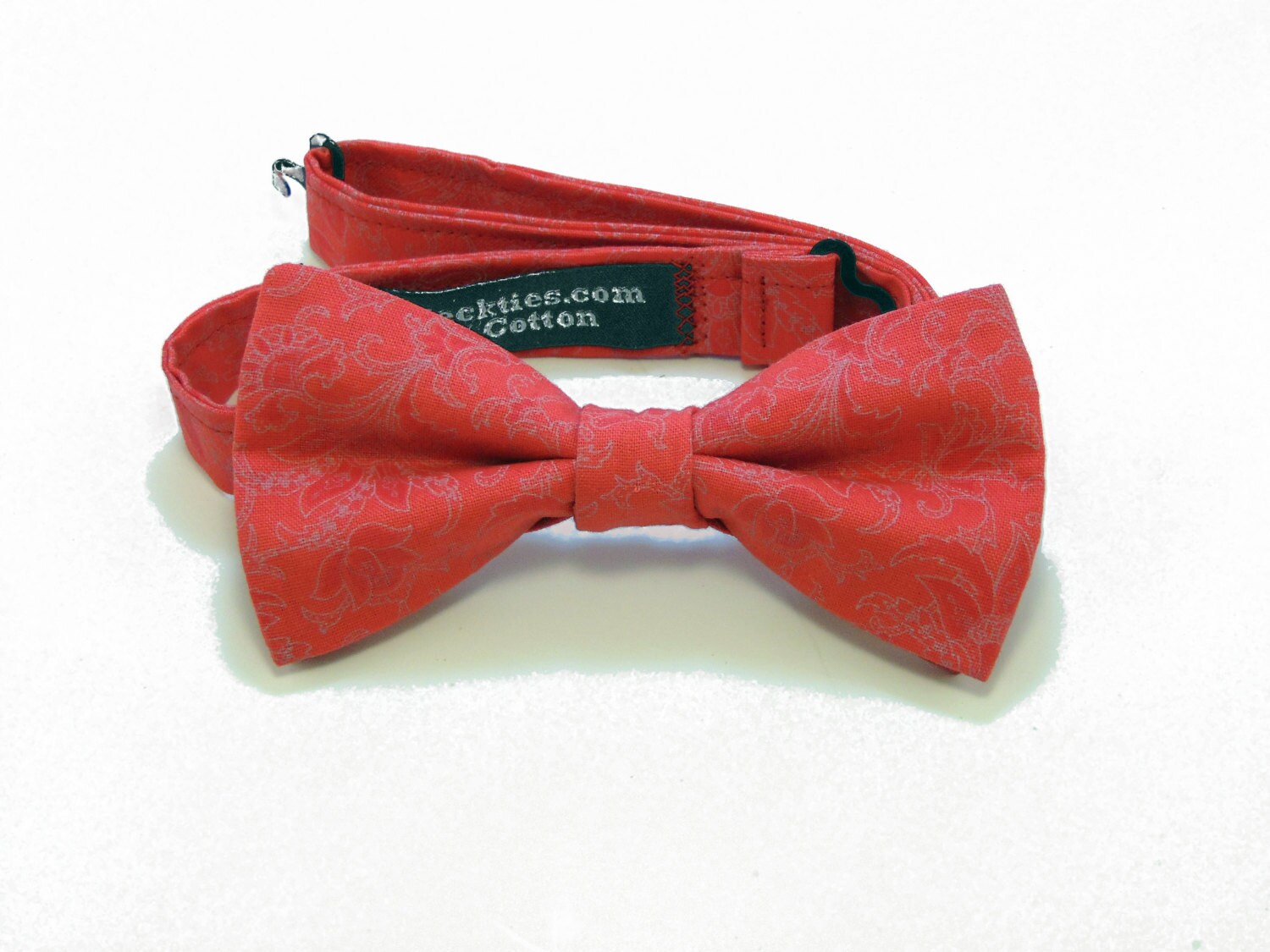 Red Bow Tie, Red Bowtie, Mens Bow Tie, Mens Bowtie, Floral, Red Pink ...