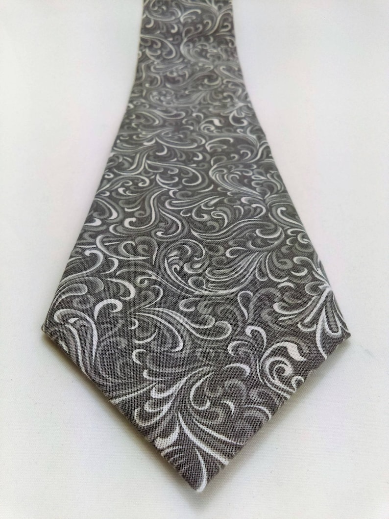 Mens Tie Unique Gray Necktie / Mens or Boys Grey Neck Tie | Etsy