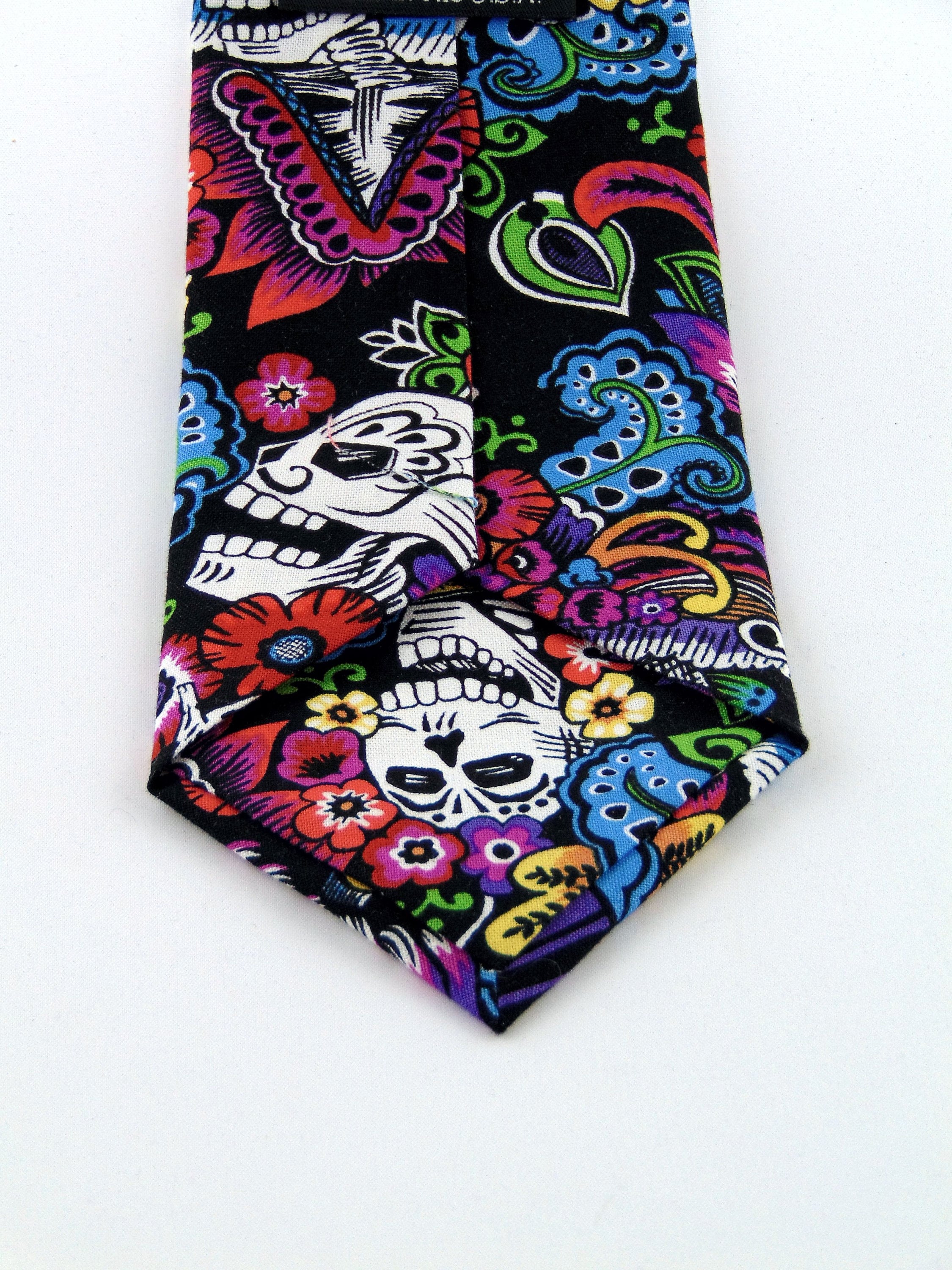 Day of the Dead Tie – Halloween Neck Tie, Great Mens Skull Necktie or ...
