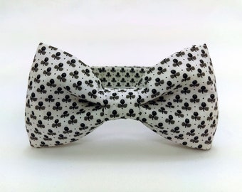 Floral Bow Tie, Floral Bowtie, Mens Bow Tie, Mens Bowtie, White Bow Tie, Black, Fathers Day, Birthday, Gift, Christmas, Prom, Wedding, Dad