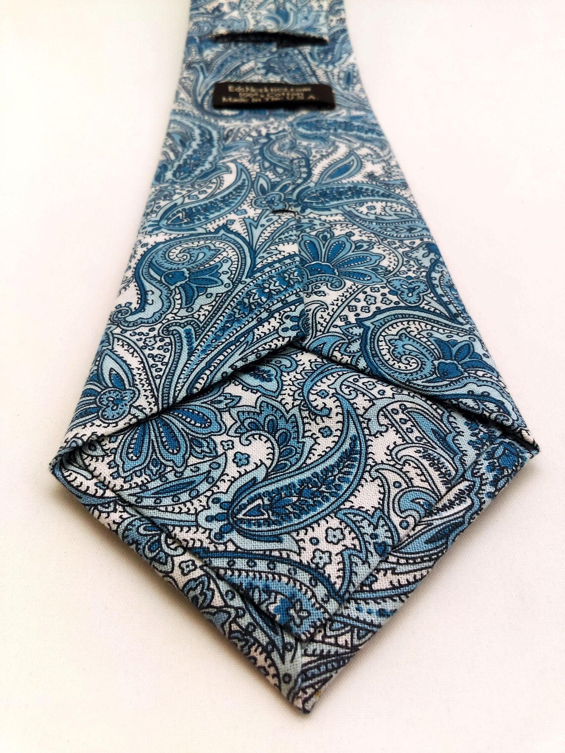 Paisley Tie Mens Wedding Blue Paisley Necktie Also Etsy
