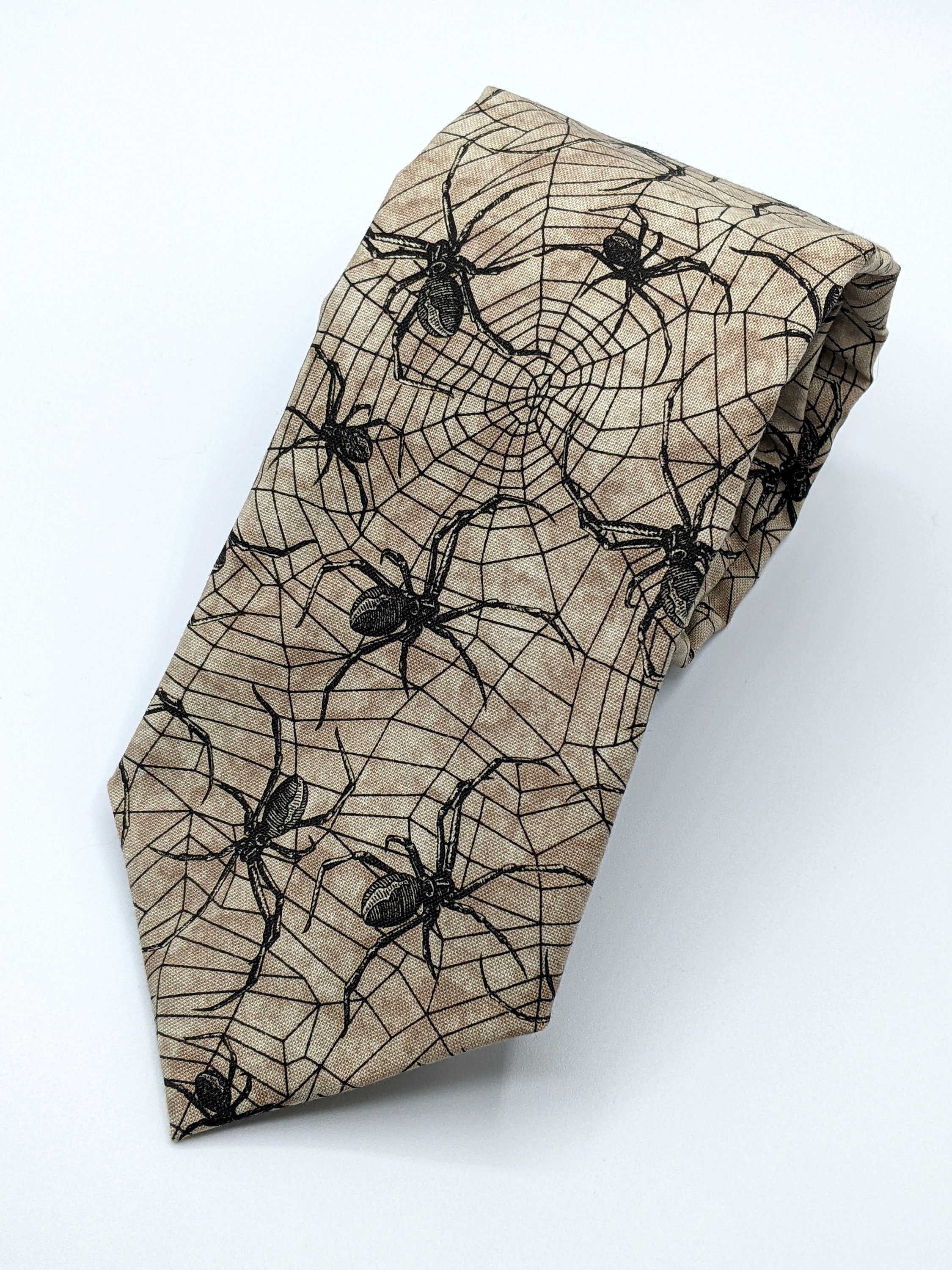 Black Spider Necktie – Spider Web Tie