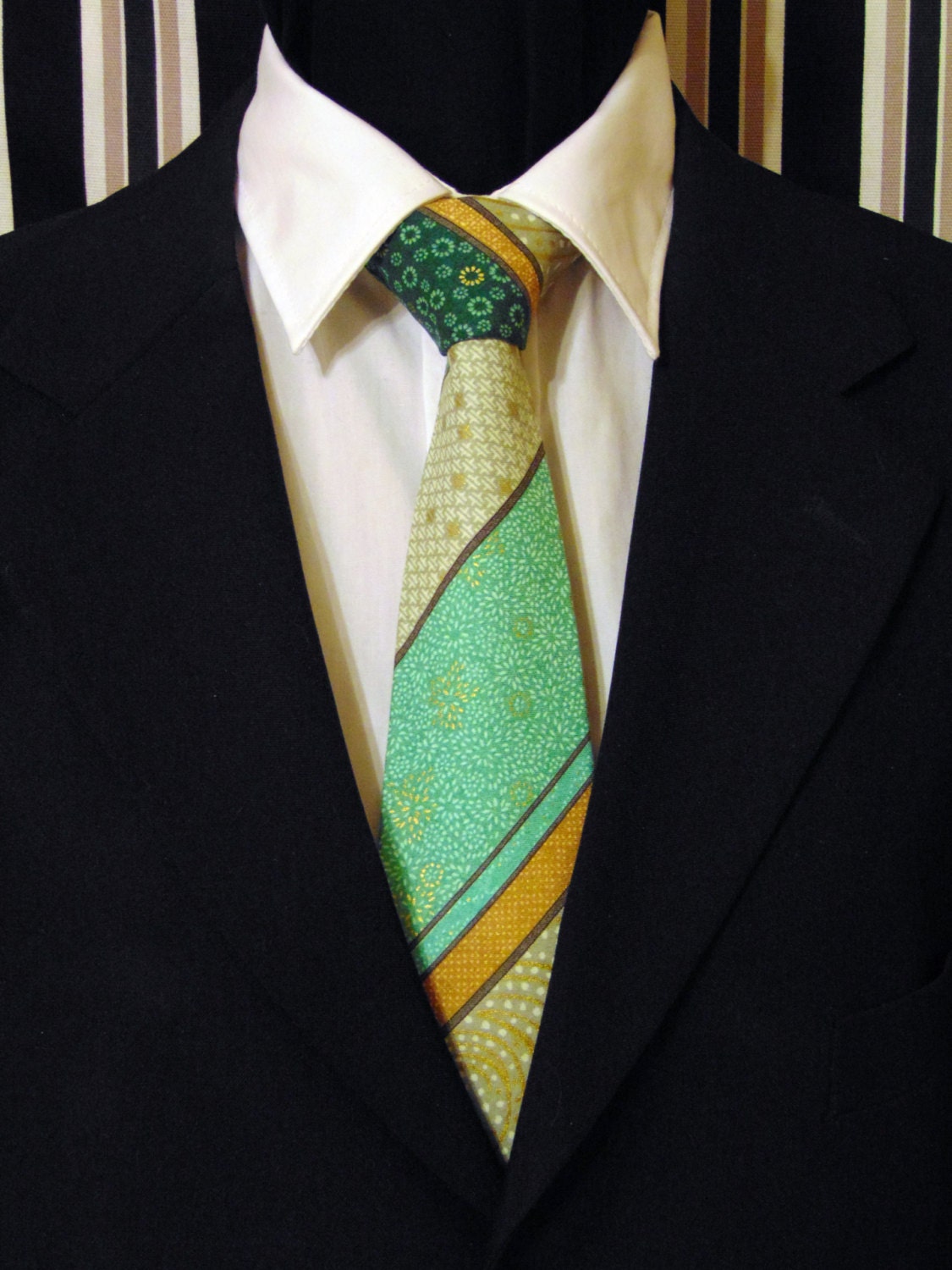 Necktie, Tie, Asian Necktie, Asian Tie, Green Necktie, Green Tie