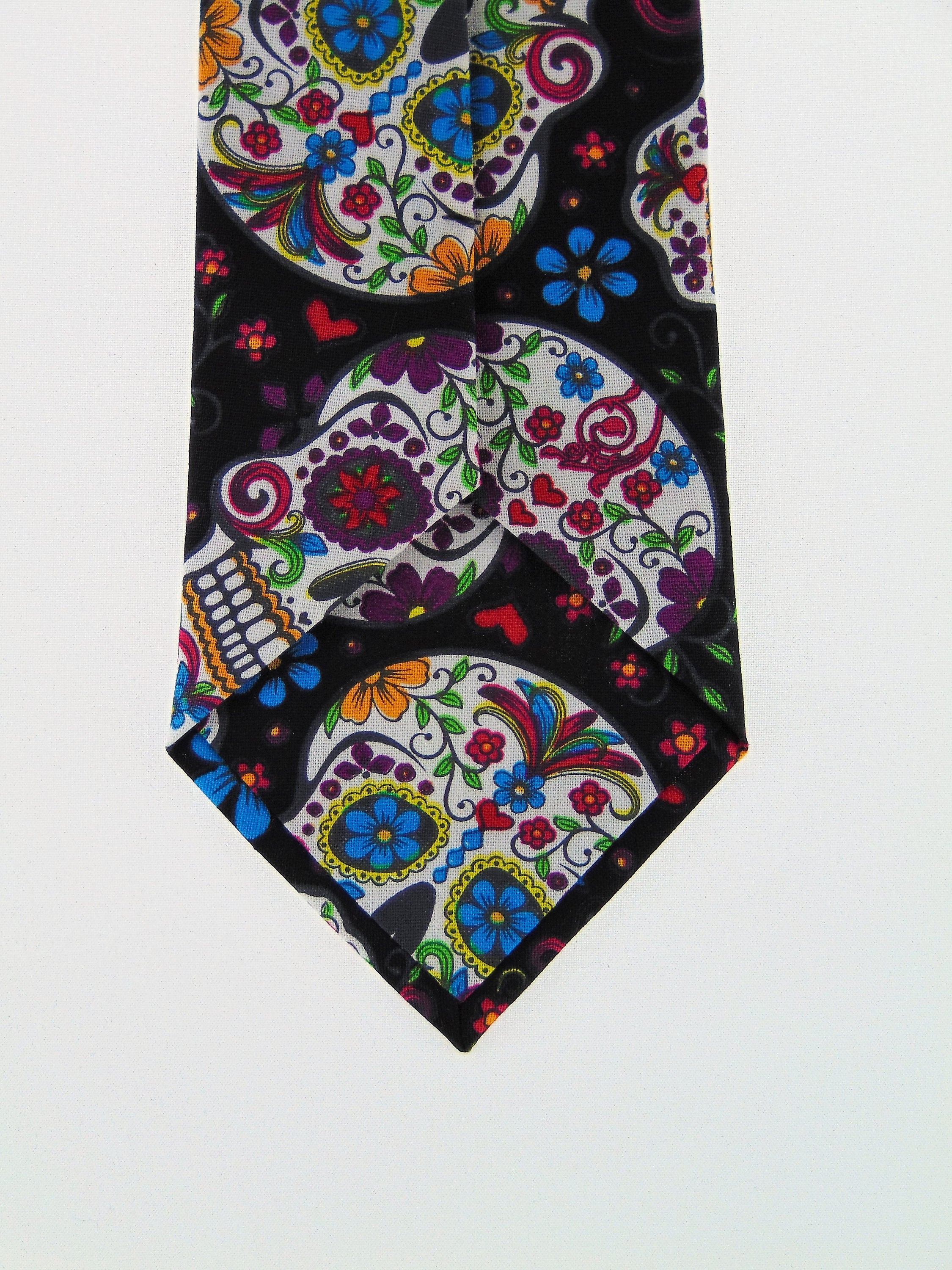 Sugar Skull Necktie – Cinco De Mayo – Mens Neck Tie / Colorful Candy or ...