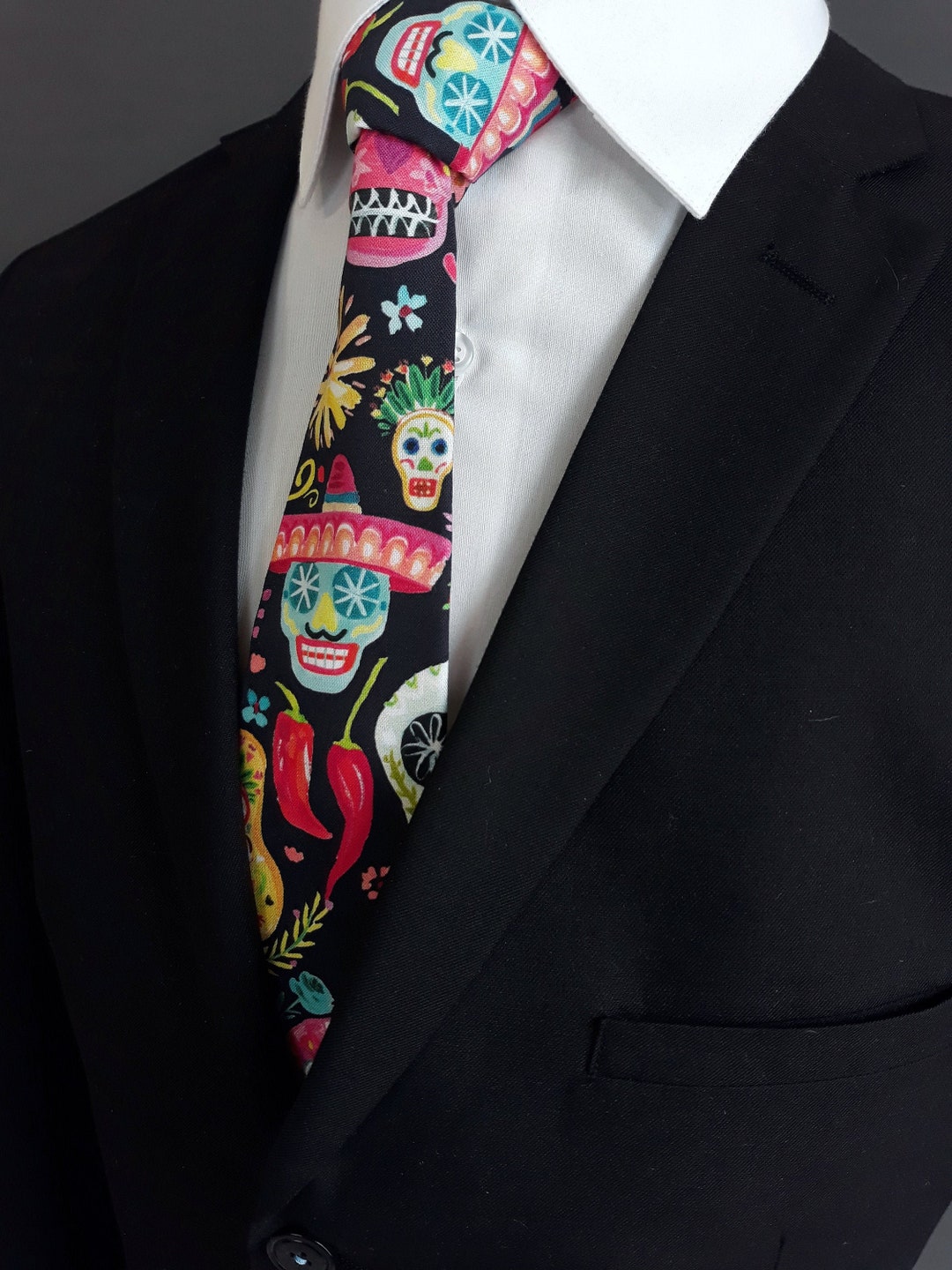Colorful Skull Ties Day of the Dead Neck Ties Etsy