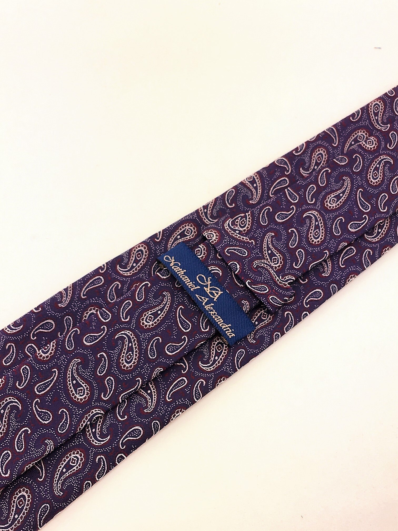 Purple Paisley Tie – Mens Silk Purple Paisley Necktie