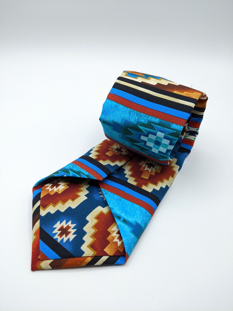 Handgemaakte Southwest Native American stropdas voor mannen afbeelding 3