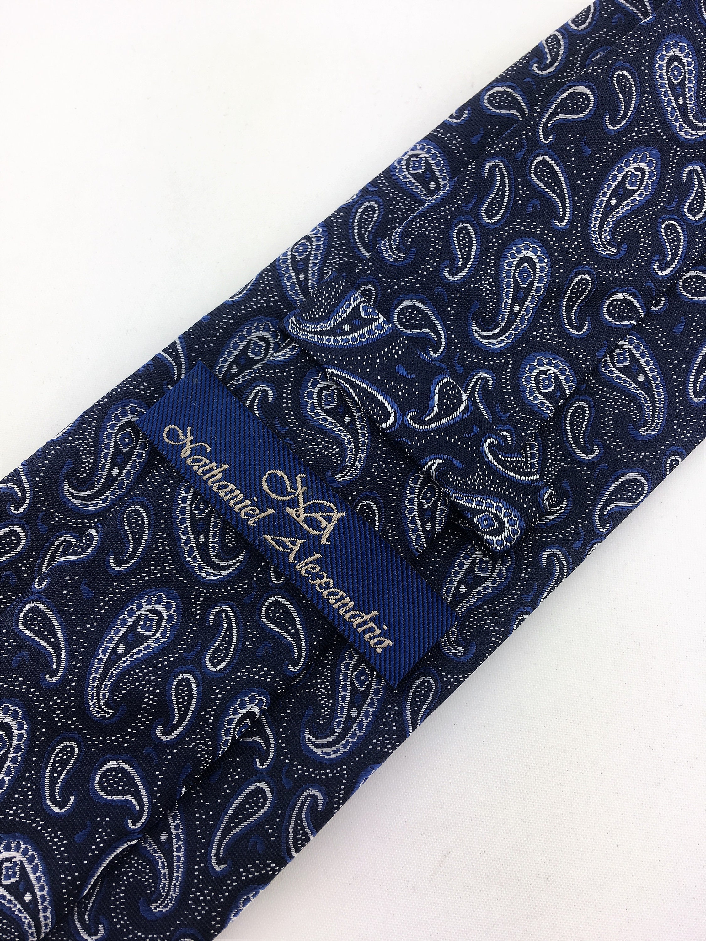 Blue Tie Paisley – Silk Paisley Necktie Navy Blue