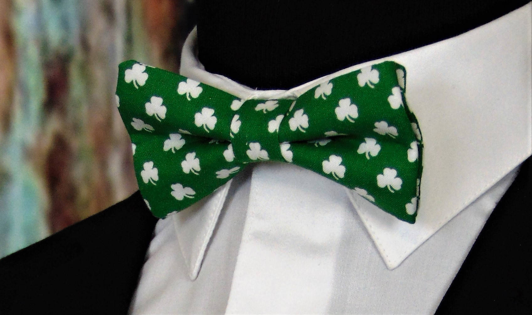 matching bow tie and suspenders for st patricks day