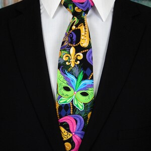mens mardi gras tie