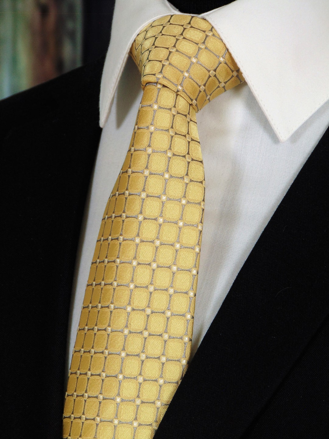 Gold Tie Mens 100% Silk Gold Necktie Etsy Gold Tie Mens 100% Silk Gold Necktie Etsy