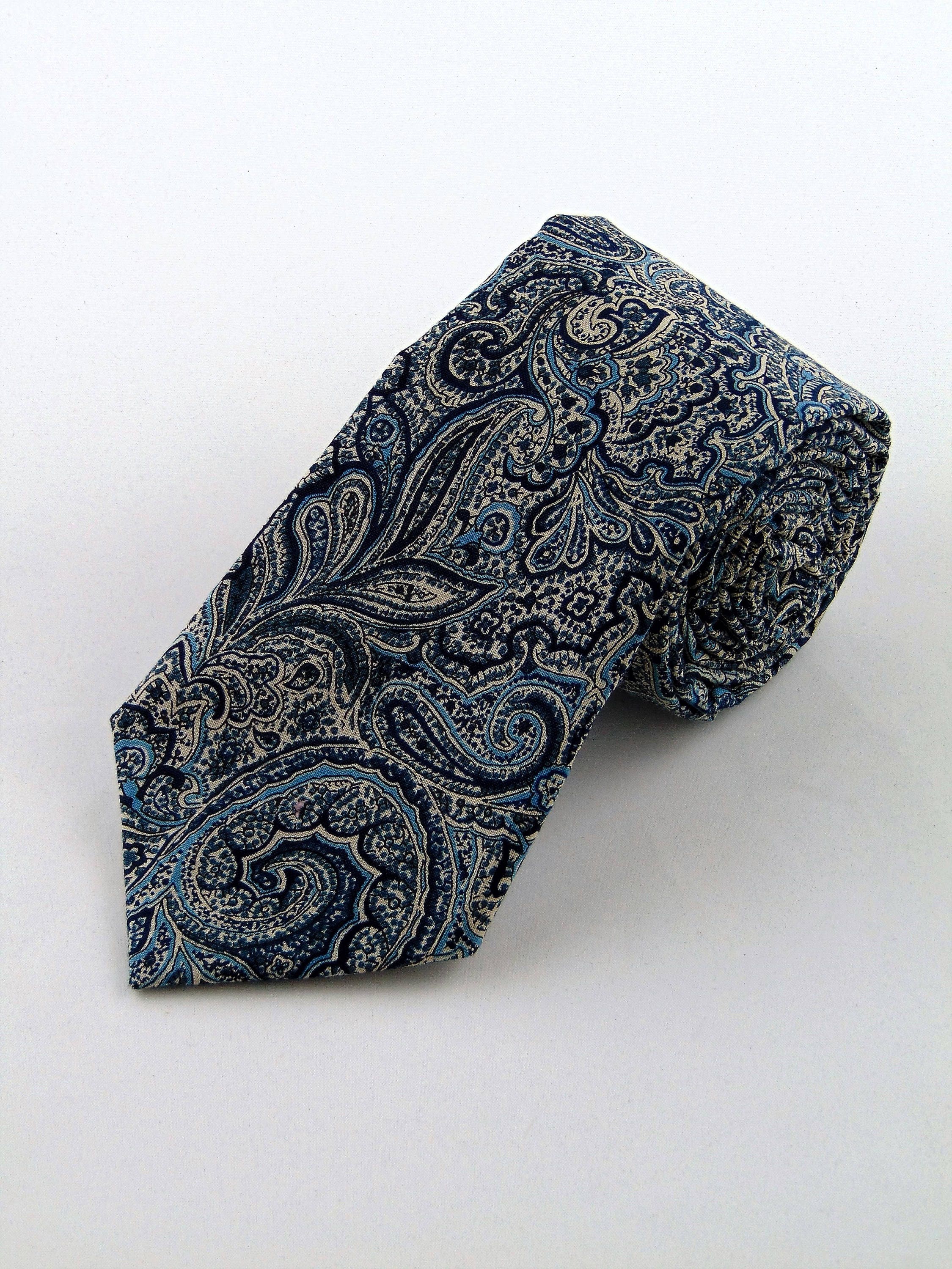 Blue Paisley Tie – The Perfect Blue Paisley Neck Tie for Wedding and ...