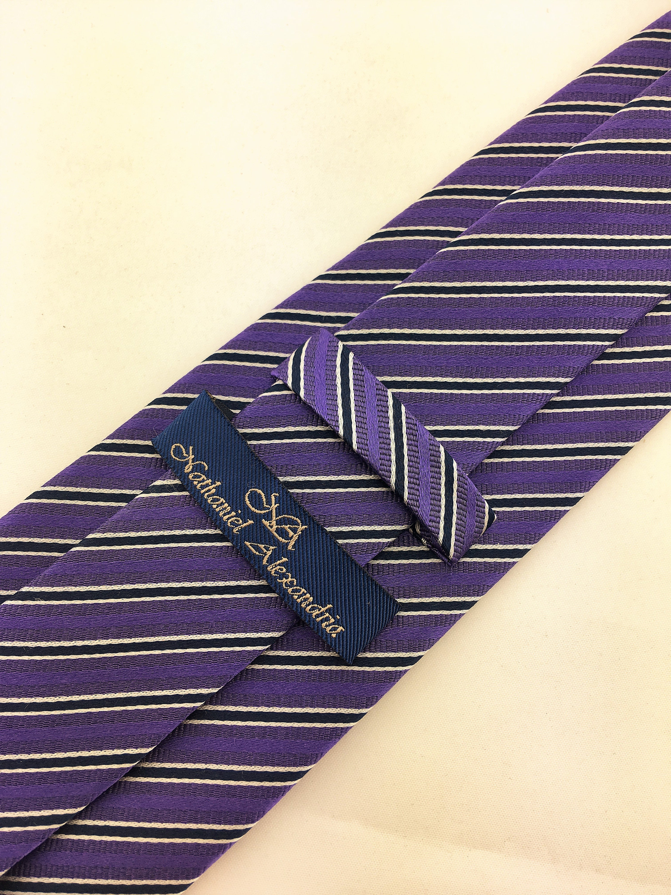 Purple Stripe Necktie – Silk Necktie with Purple Stripes