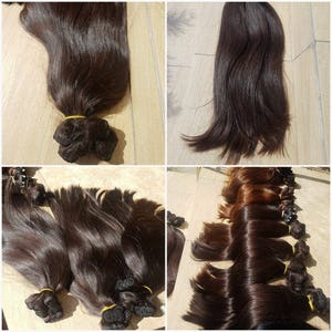 Slavisch mensenhaar - 22 inch lang - Remy-haar - Natuurlijke haarverlenging - Clip-in extension - Remy-haar - Natuurlijke haarverlenging