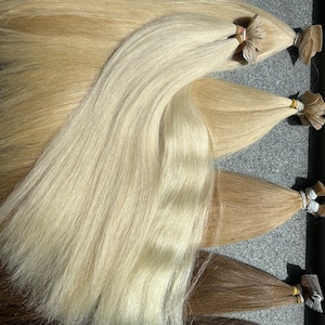 テープインエクステンション - ロシアの髪 - レミーヘア - ハンドメイドロングヘアエクステンション - スラブの髪 - 人毛 - 本物の人毛 - テープイン 22 インチ