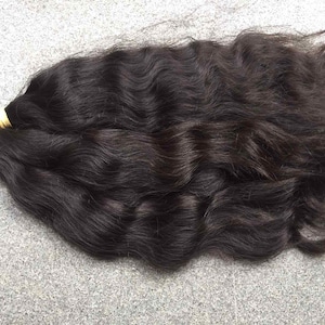 Virgin wavy Slavic Hair - Natural Bulk Human Hair - Hair extensions - 20 in long - Undyed Natural Hair - Human Hair Extension - Remy Hair