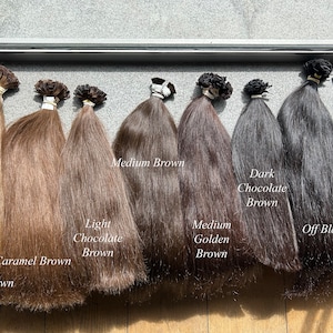 Straight Fusion Keratin Hair Extensions - 100% Remy Human Hair Extensions - Slavic Hair - 22 inch Long Hair - Human Hair Extensions