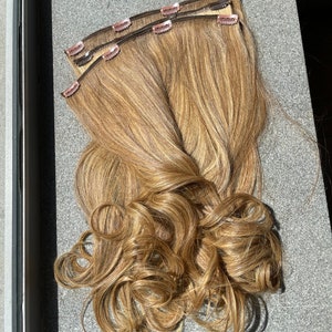 100% Echthaar - Clips in Haarverlängerungen - Remy European Hair - Mix Blonde Weft Hair - Haarzubehör - Leichte Haarverlängerung