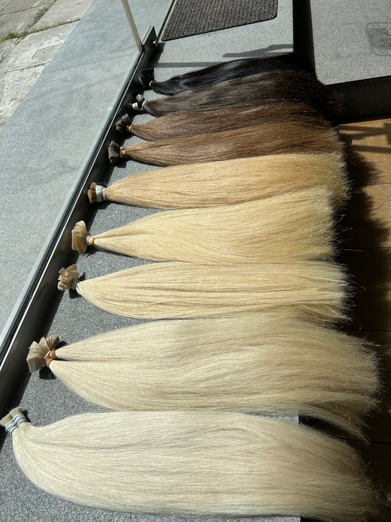 Remy Slavic Human Hair Tape In Extensions: Blonde & Brown, 20-22 Inch
