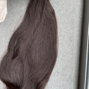 ダークブラウンのヘアエクステンション - スラブヘアエクステンション - レミーヘア - 100% 天然ヘア - クリップインエクステンション - 人毛 - ウェフトヘアエクステンション