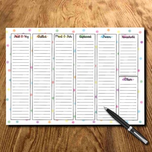 Boodschappenlijstje, De grote winkel, Afdrukbaar, Boodschappenlijstje, Supermarktwinkel, Afdrukbaar bestand, Maaltijdplanning, A4 (11,7 x 8,2 in) Organisatie