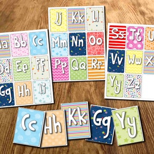 Alphabet Flashcards, Instant Download, Learning Resources, Learning letters, Learning words, Pre-School, Pre-K, Nursery, EYFS, ASD, Dyslexia