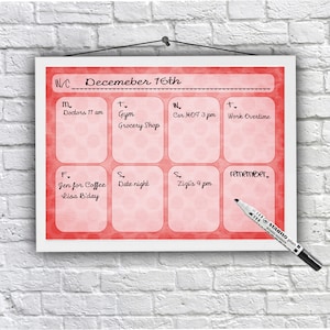 A4 family planner, printable, command centre, dry wipe pen board, print at home, calendar 11.7 x 8.2 inches family organisation, organise image 1