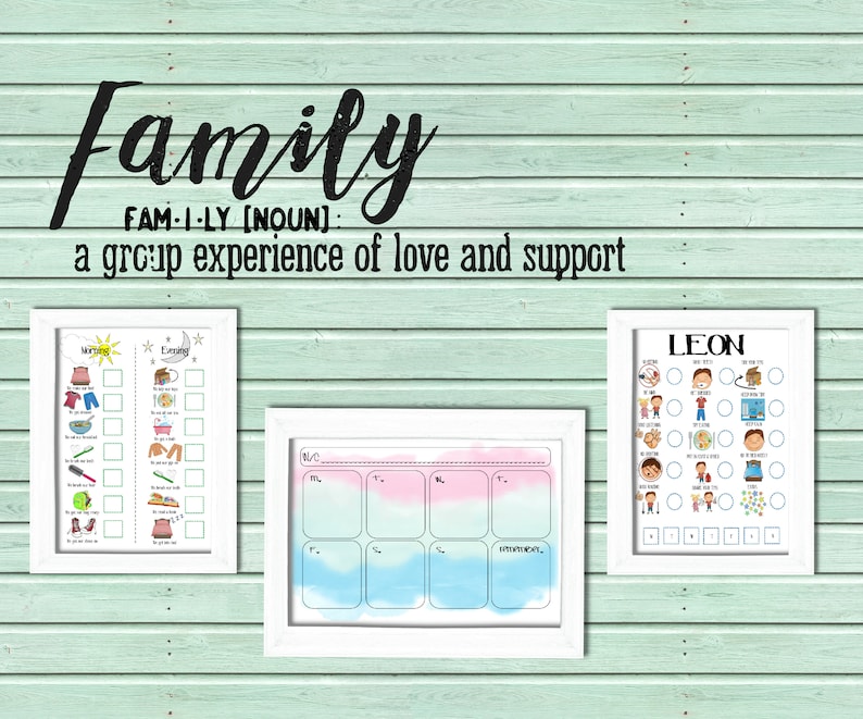 A4 weekly planner, printable, family command centre, pen board, print at home, planner, 11.7 x 8.2 inches family organisation, organise image 8